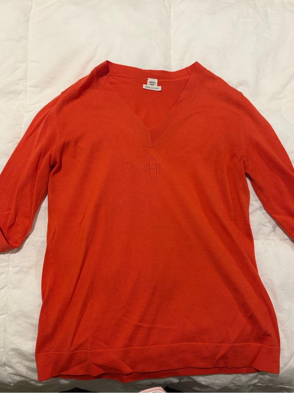 Rare Hermes sweater orange